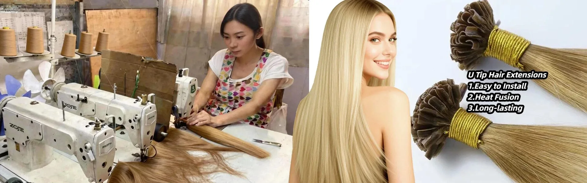 การต่อผม U Tip